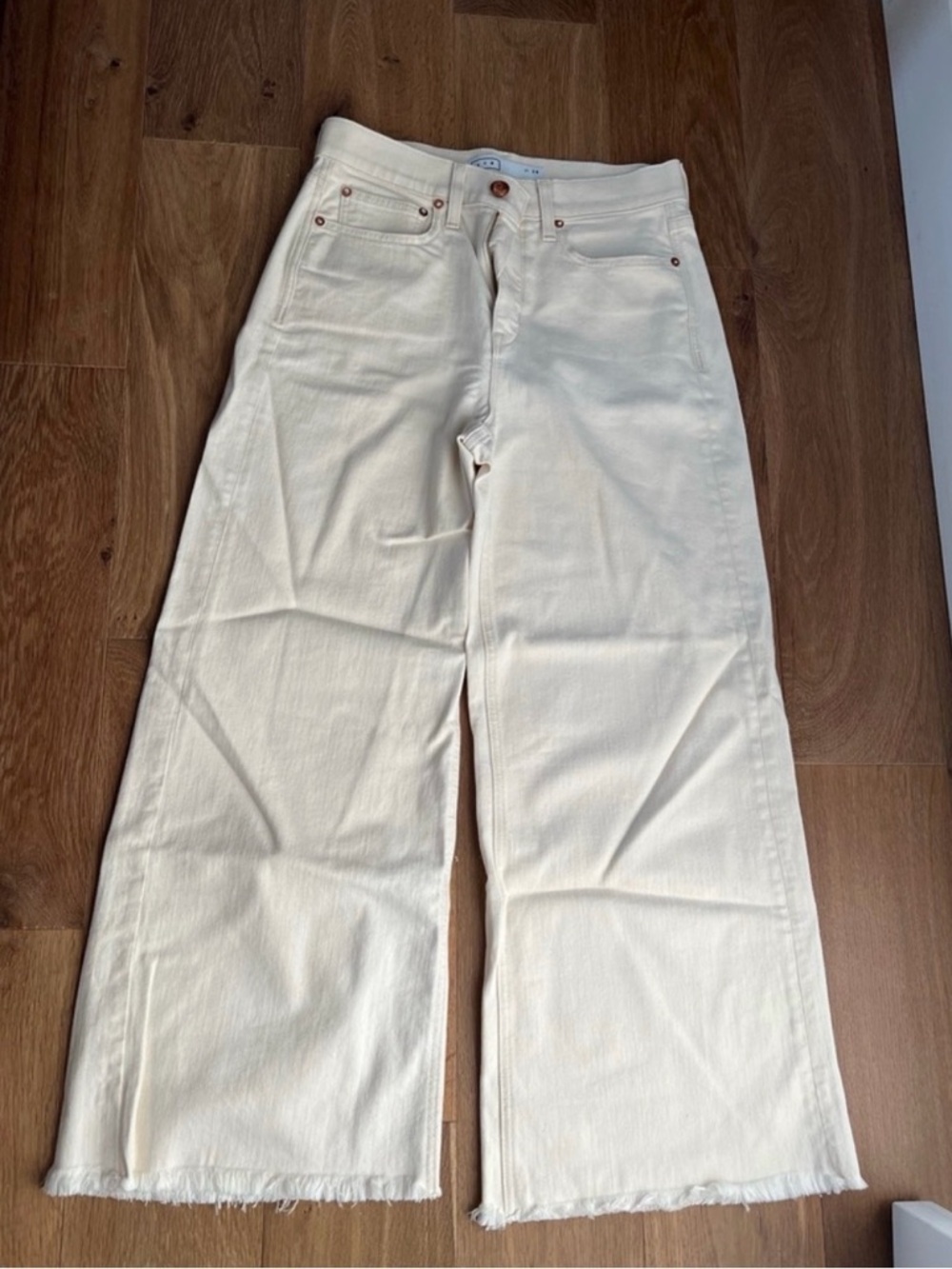 AYR - The Must Wide Leg Jean in Ecru - Size 28